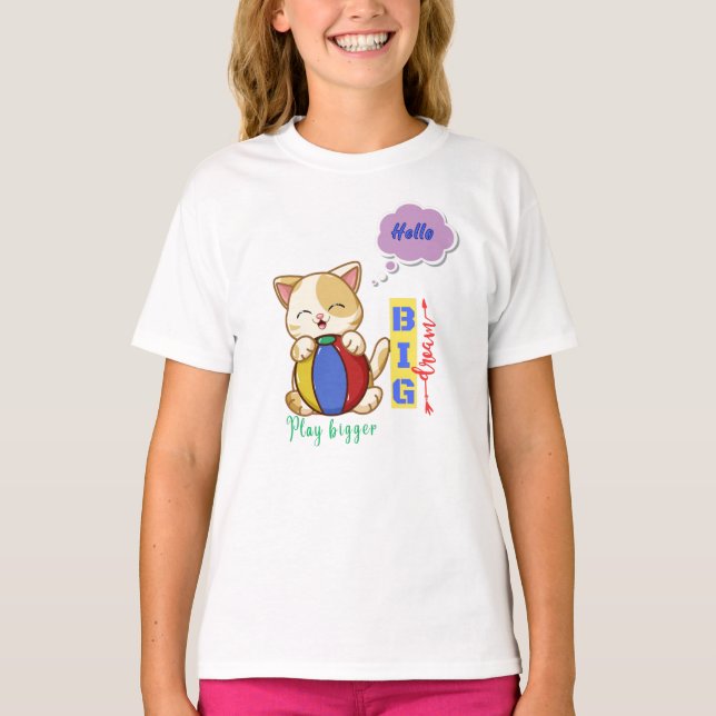 Camiseta Hola, gran juego de sueños más grande (Anverso)