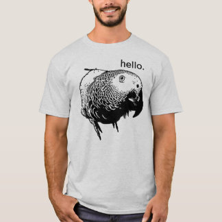 Camiseta Hola gris africano