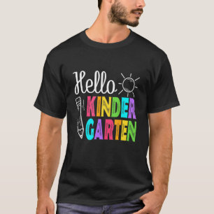 Camiseta Hola, Guardería De Vuelta A La Escuela Hombres Muj