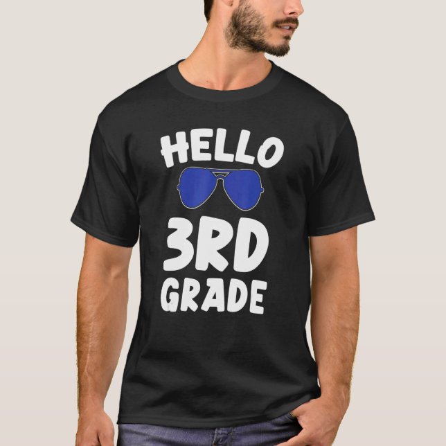 Camiseta Hola Guay Gafas de sol de 3er grado Niños de terce (Anverso)