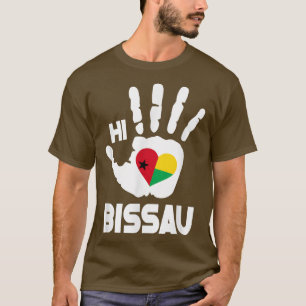 Camiseta Hola Guinea Bissau con bandera de Bissau en amor a