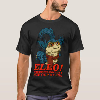 Camiseta Hola Gusano Ven Adentro y Toma una Buena Taza de T