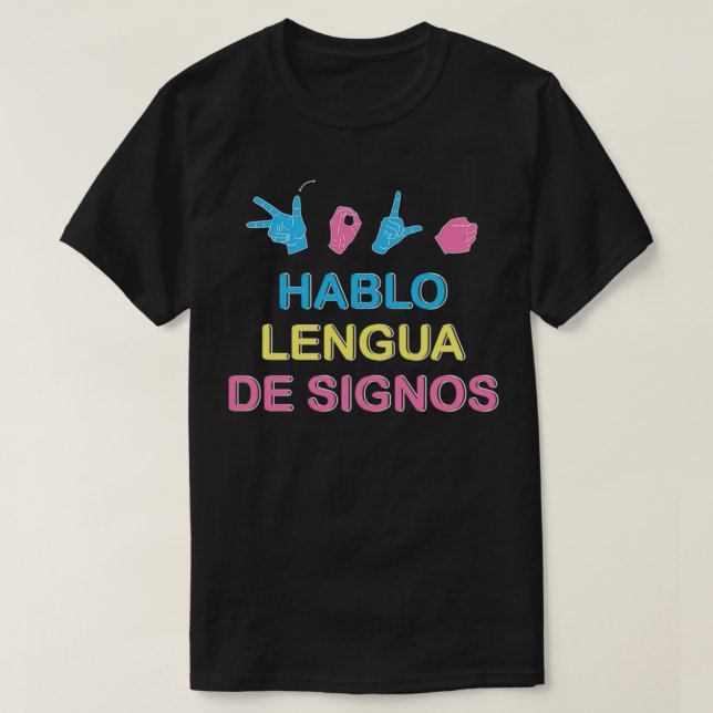 Camiseta Hola, hablo lenguaje de señas (Diseño del anverso)