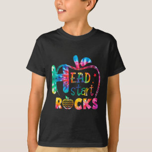 Camiseta Hola Head Start Rock Tie Dye Back to School Teach