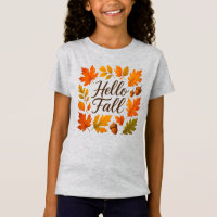 Hola Hojas de otoño y bellotas