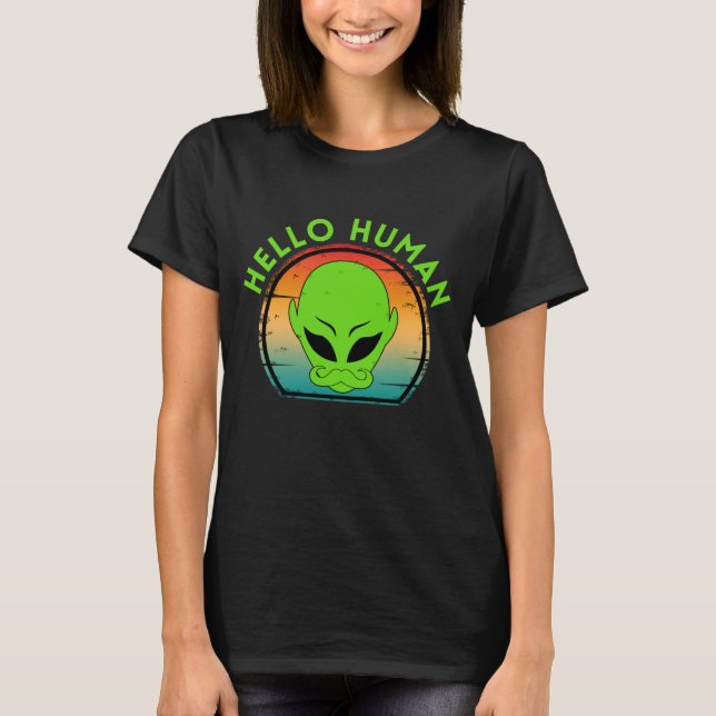 Camiseta hola humano de moda  (Anverso)