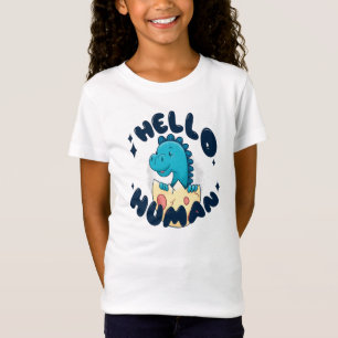 Camiseta Hola humano divertido Dinosaurio
