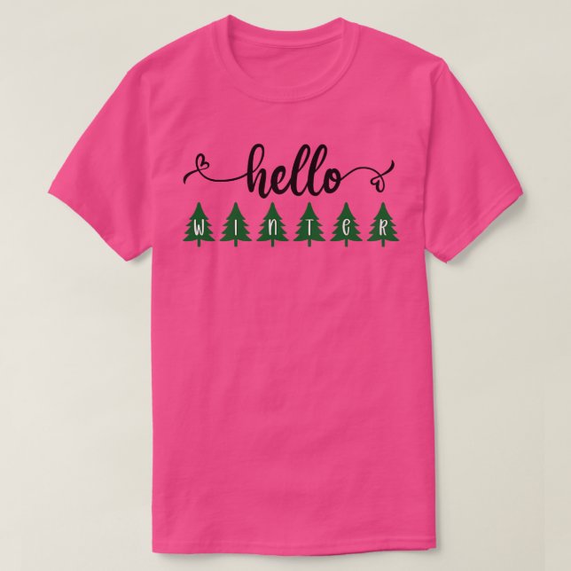 Camiseta Hola invierno 1 (Diseño del anverso)