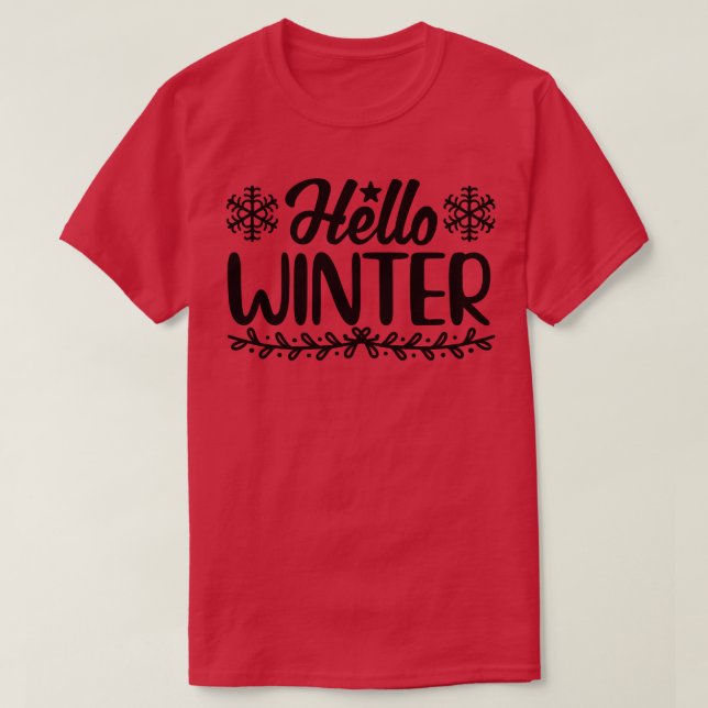 Camiseta Hola invierno 4 (Diseño del anverso)