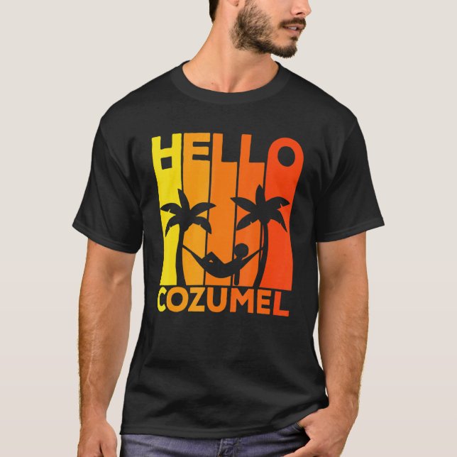 Camiseta Hola Isla Cozumel Vacaciones Sunset 1 (Anverso)