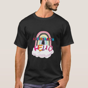 Camiseta Hola jardín de infancia arcoiris primer día de esc