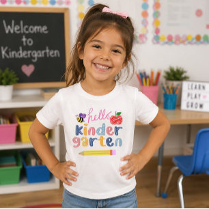 Camiseta Hola Kinder Abejorro de Regreso a la Escuela