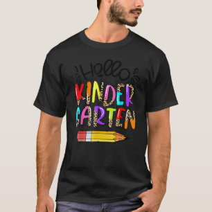 Camiseta Hola Kinder Boho Leopardo Regreso a la Escuela Té