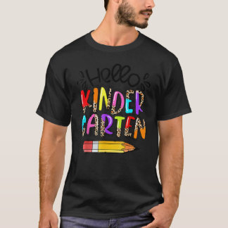 Camiseta Hola Kinder Boho Leopardo Regreso a la Escuela Té