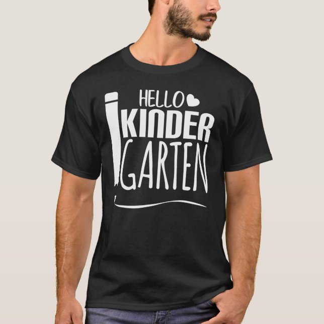 Camiseta Hola Kinder Garten De Vuelta A La Escuela 1 (Anverso)