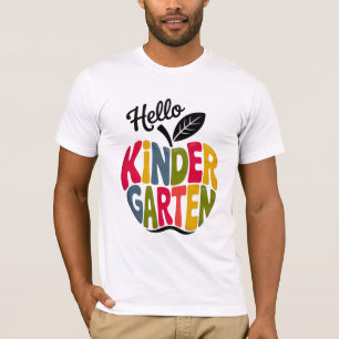 Camiseta Hola Kinder Garten Primer Día De La Escuela