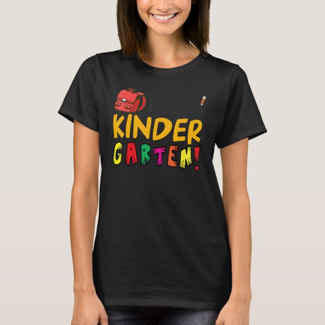 Camiseta Hola Kinder Garten Primer Día De La Escuela De Vue (Anverso)