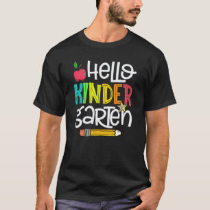 Camiseta Hola Kinder Grado Kindergarten Vuelta Al Colegio T