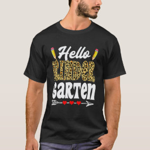 Camiseta Hola Kinder Hola Colegio Niños Maestro Cortar