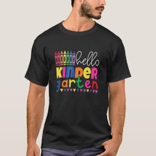 Camiseta Hola Kinder Primer Día de Regreso a la Escuela Par