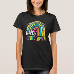 Camiseta Hola Kindergarten Arcoiris para profesores Chicas