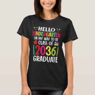 Camiseta Hola Kindergarten Byck al colegio Cl de 2036 Crece