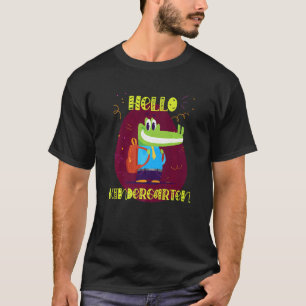 Camiseta Hola Kindergarten Caimán Reptiles Zoológico Estanq