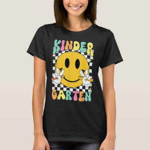 Camiseta Hola Kindergarten Cara Sonriente De Vuelta A La Es