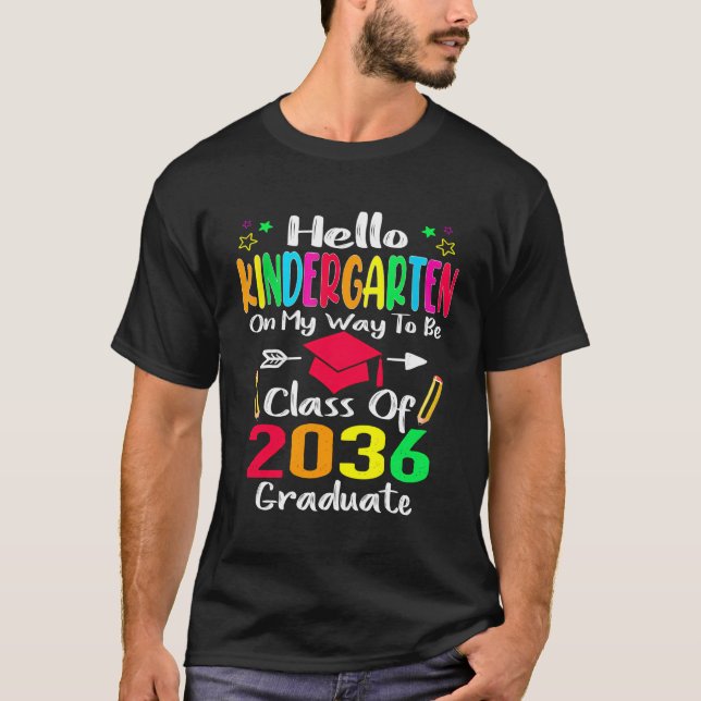 Camiseta Hola Kindergarten De Vuelta A La Clase Escolar De  (Anverso)