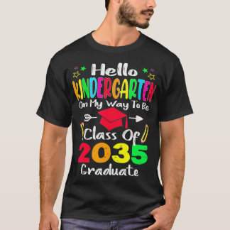 Camiseta Hola Kindergarten De Vuelta A La Clase Escolar De 