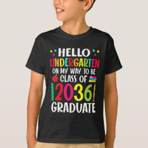 Camiseta Hola Kindergarten De Vuelta A La Clase Escolar De 