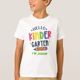 Camiseta Hola kindergarten de vuelta a la escuela