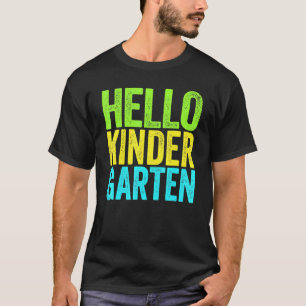 Camiseta Hola Kindergarten De Vuelta A La Escuela
