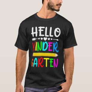 Camiseta Hola Kindergarten De Vuelta A La Escuela El Primer