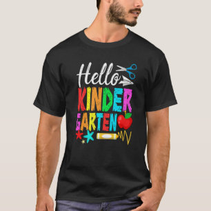 Camiseta Hola Kindergarten De Vuelta A La Escuela El Primer