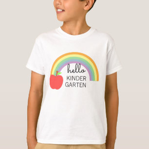 Camiseta Hola Kindergarten de vuelta al Personalizado escol