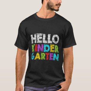 Camiseta Hola Kindergarten Divertido Regreso a la Escuela E