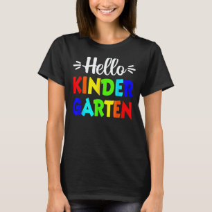 Camiseta Hola Kindergarten Feliz Regreso a la Escuela Maest