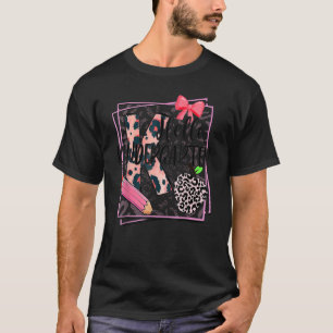 Camiseta Hola Kindergarten Leopardo Rosa De Vuelta A La Esc