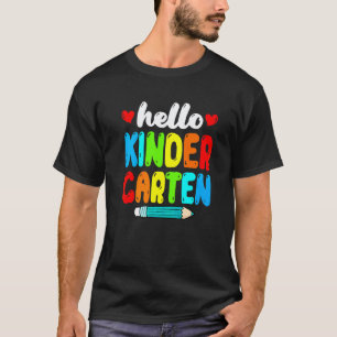 Camiseta Hola Kindergarten Lindo Maestro Niños Vuelta Al Co