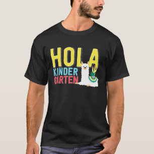 Camiseta Hola Kindergarten Llama Apparel Niños y ESL Enseña