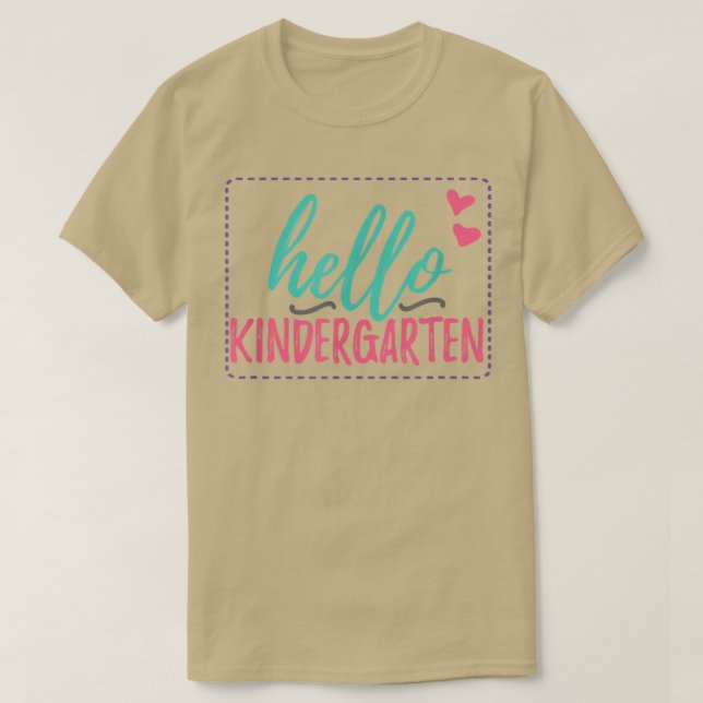 Camiseta Hola Kindergarten para Chicas de kindergarten, Tea (Diseño del anverso)