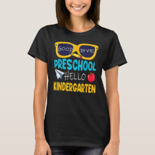 Camiseta Hola Kindergarten Prek Grad Adiós Preescolar Gra