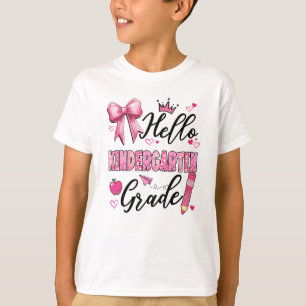 Camiseta Hola Kindergarten Primer Día De La Escuela Coquett