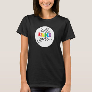 Camiseta Hola Kindergarten Primer Día De La Escuela Cute Bo