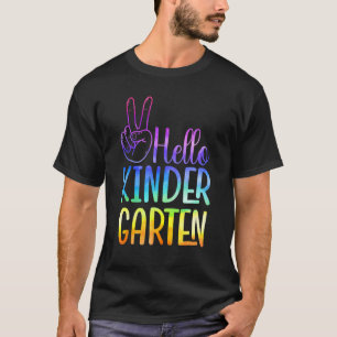 Camiseta Hola Kindergarten Primer Día Escolar De Vuelta A
