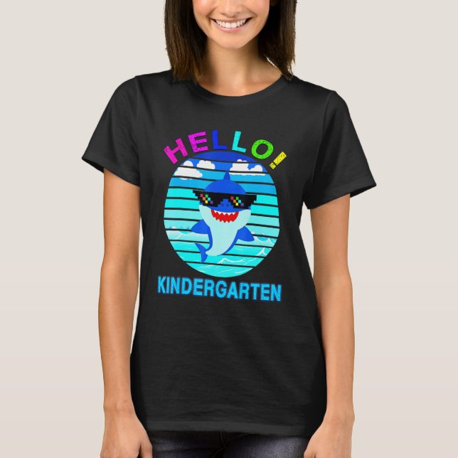 Camiseta Hola Kindergarten Shark Baby (Anverso)