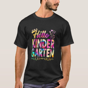 Camiseta Hola Kindergarten Tie Dye First Day Cuta De Vuelta