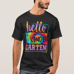 Camiseta Hola Kindergarten Tie Dye First Day School Back S