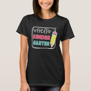 Camiseta Hola Kindergarten Vuelta Al Colegio Profesor Estud